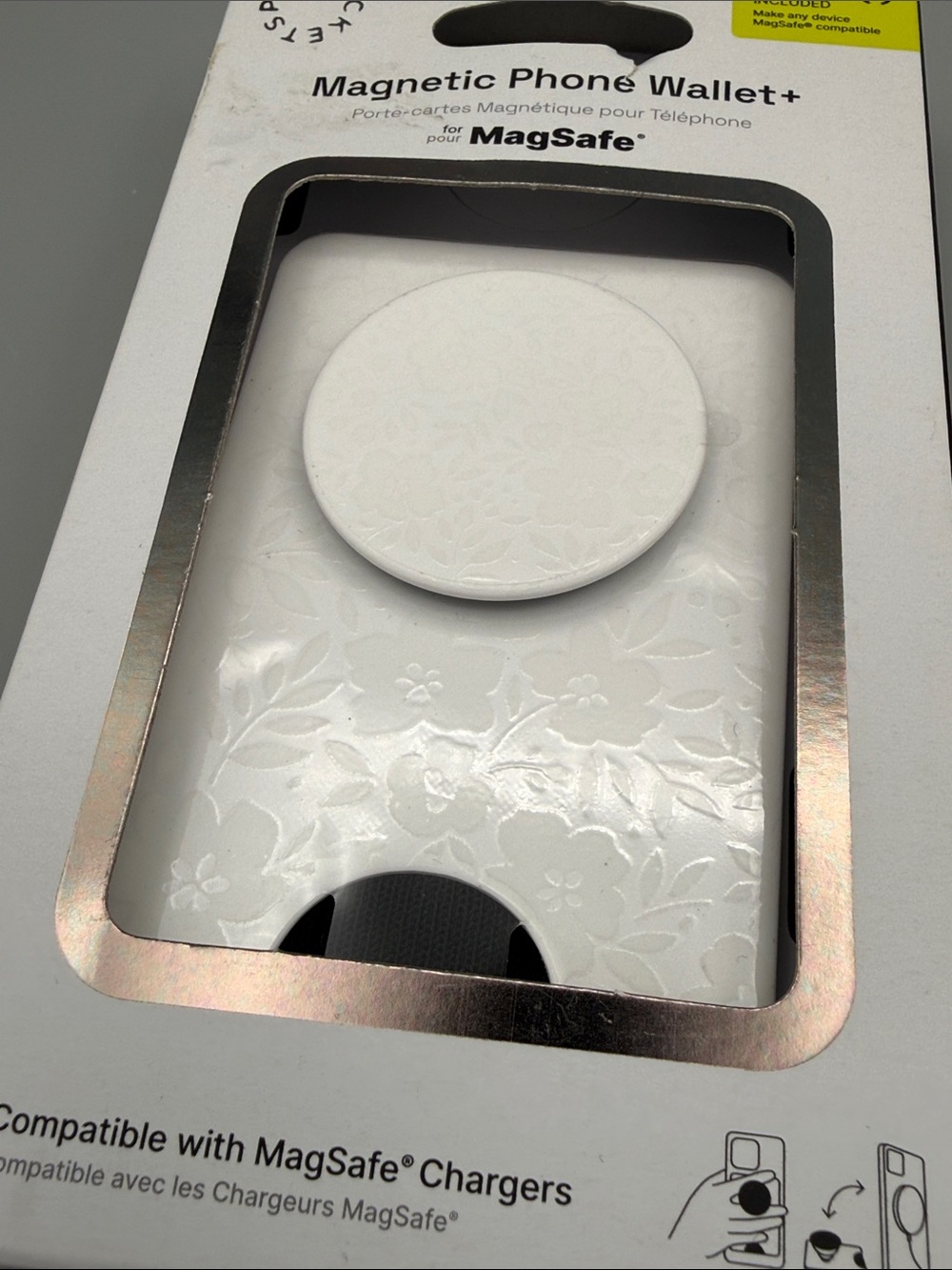 NIB PopSockets Magnetic Phone Wallet with Grip and MagSafe, in Blank Fresh - Picture 6 of 10